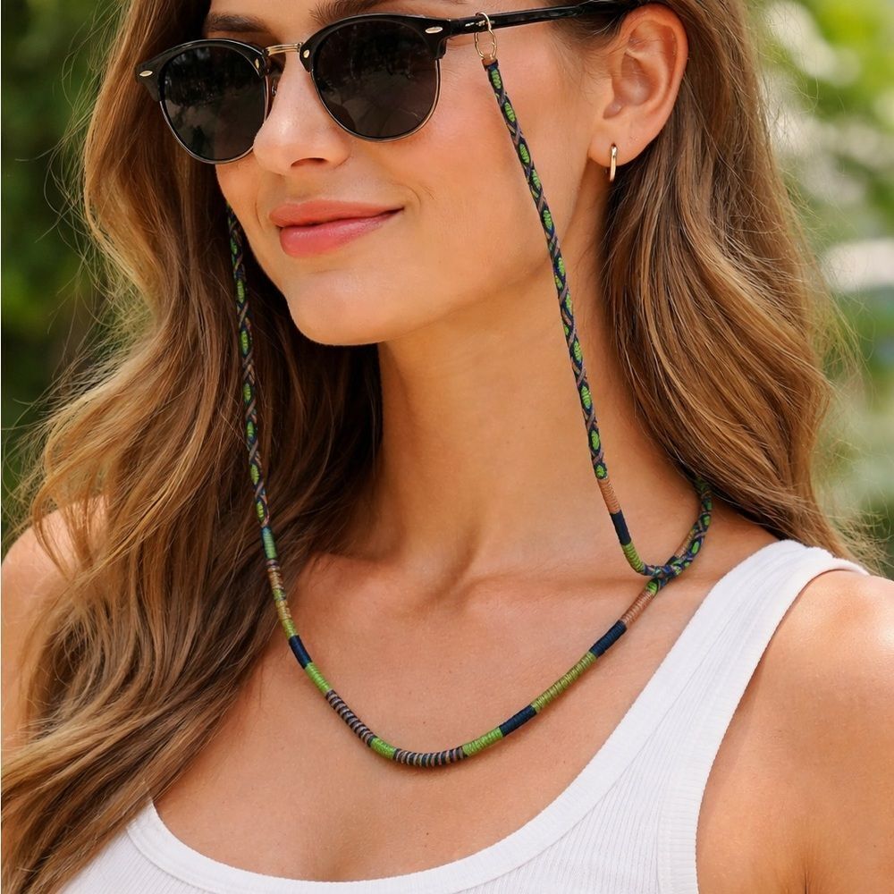 Colorful sunglasses strap R29